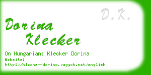 dorina klecker business card